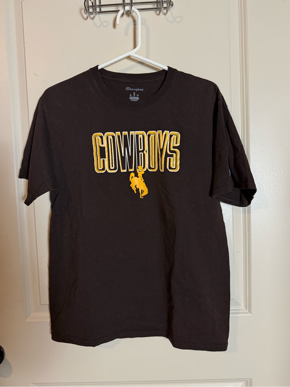 Wyoming Cowboys Graphic Tee in Brown and Gold